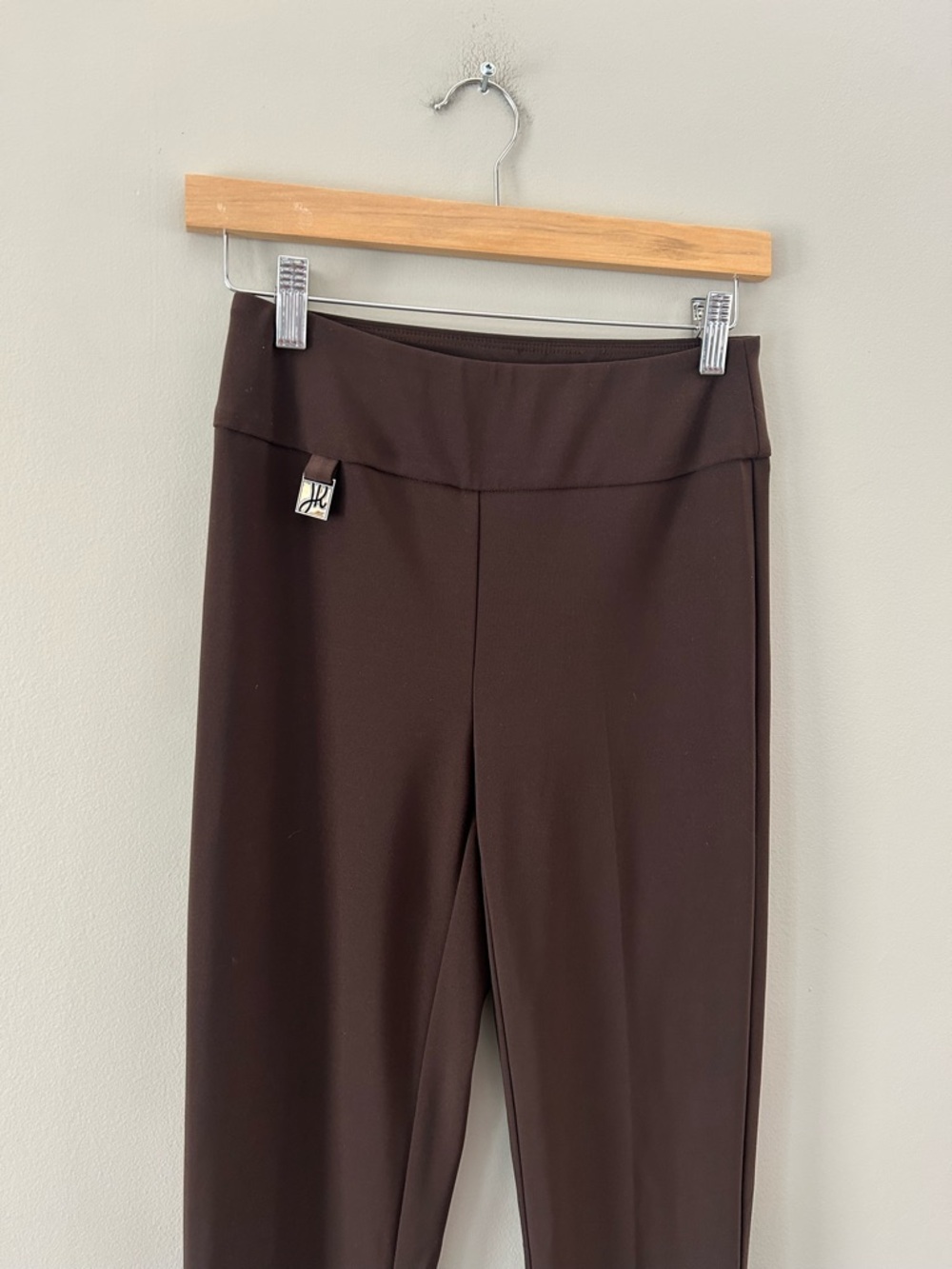Joseph Ribkoff Mocha Brown Pull On Essentail Business Casual Tapered Leg Trouser - Picture 4 of 6